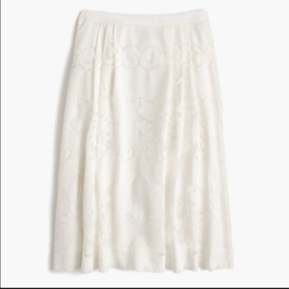 J crew lace midi skirt
